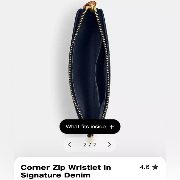 NWT Coach Corner Zip Wristlet in Signature Denim - Picture 2 of 8